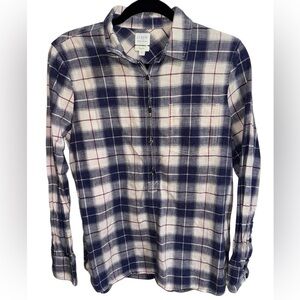 J.Crew Boy Fit Plaid Button Down Shirt Cotton Size Small